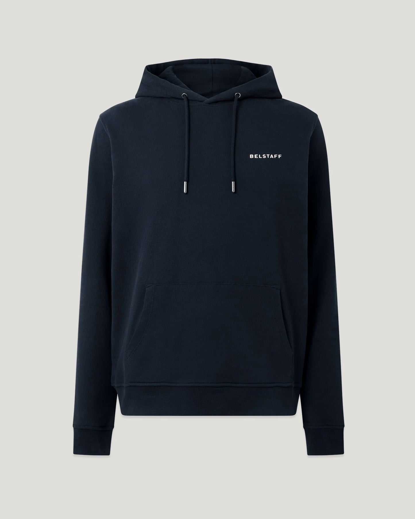 BELSTAFF BORDER COTTON FLEECE HOODED SWEATSHIRT HOODIE DARK INK RRP £155 BNWT