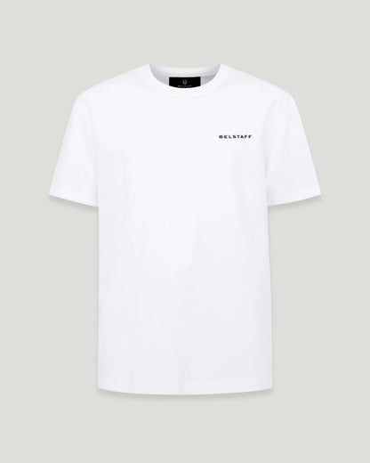 BELSTAFF BORDER LOGO COTTON T-SHIRT WHITE RRP £70 BNWT