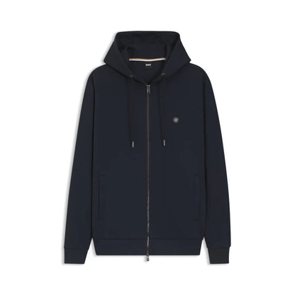 HUGO BOSS C-SPENCE COTTON FLEECE FULL ZIP HOODIE SWEATSHIRT NAVY L RRP £229 BNWT