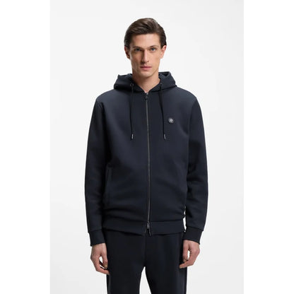 HUGO BOSS C-SPENCE COTTON FLEECE FULL ZIP HOODIE SWEATSHIRT NAVY L RRP £229 BNWT