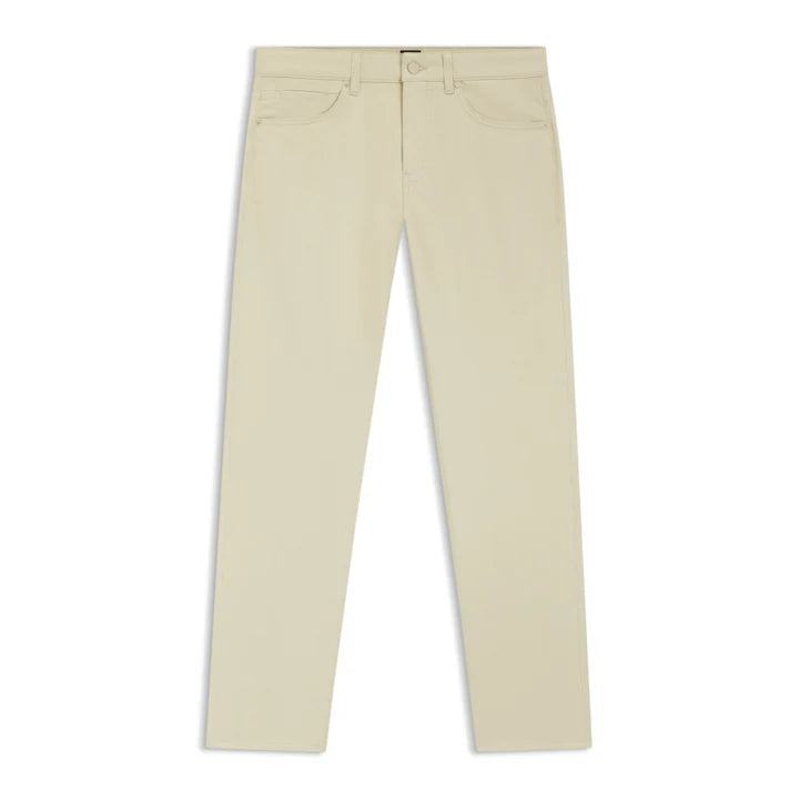 HUGO BOSS H-DELAWARE COTTON TROUSERS OPEN BEIGE RRP £139 NEW WITH TAGS