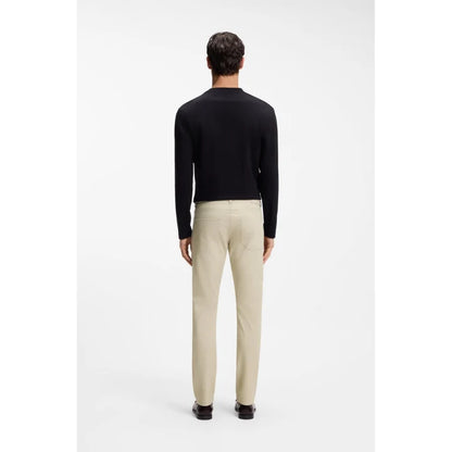 HUGO BOSS H-DELAWARE COTTON TROUSERS OPEN BEIGE RRP £139 NEW WITH TAGS