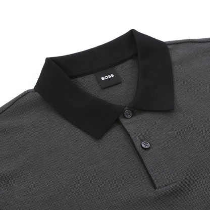 HUGO BOSS H PARLAY COTTON POLO SHIRT CHARCOAL & BLACK 4XL RRP £130 BNWT