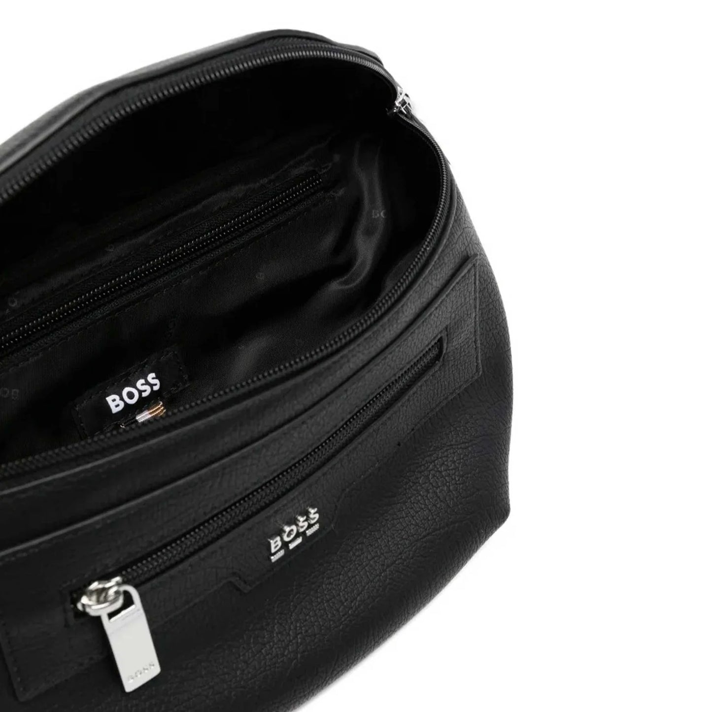 HUGO BOSS LEWYS BLACK LEATHER CROSSBODY BUM BAG RRP £140 BNWT