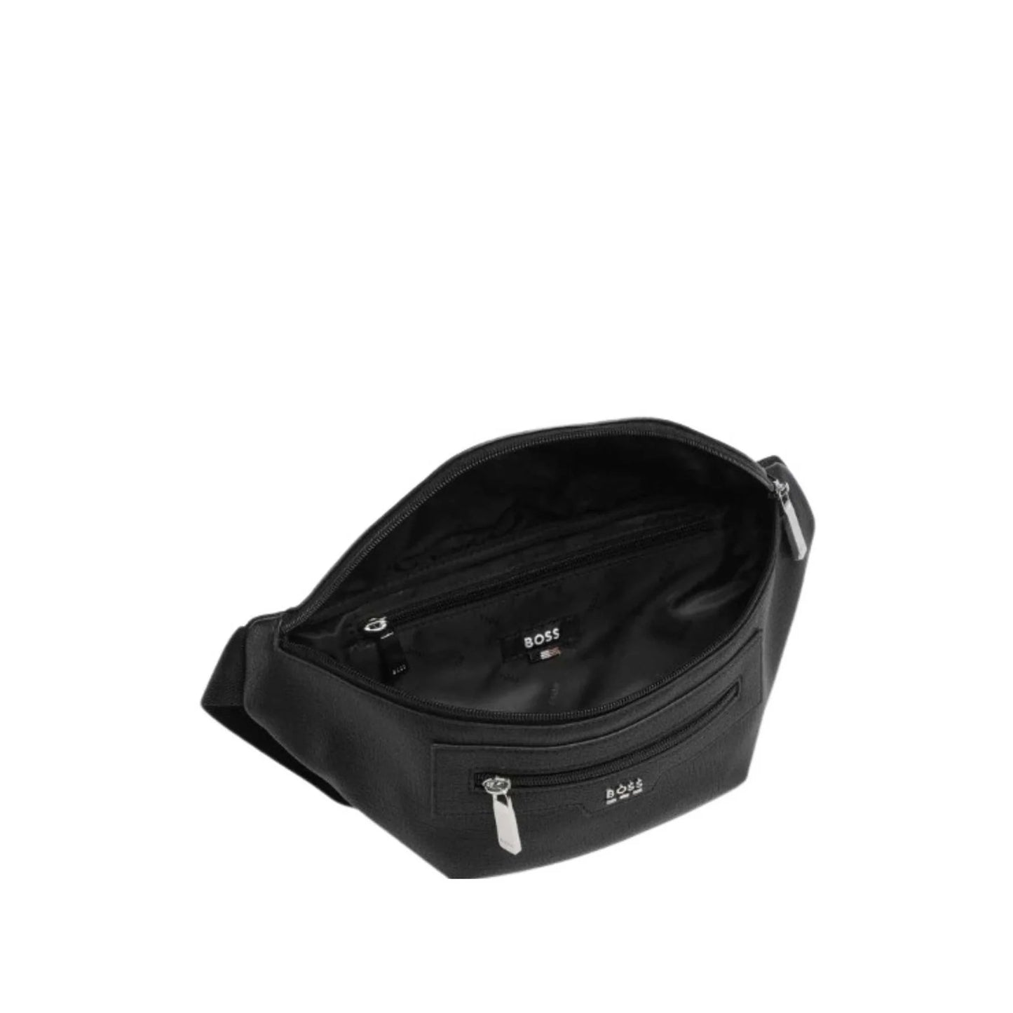HUGO BOSS LEWYS BLACK LEATHER CROSSBODY BUM BAG RRP £140 BNWT