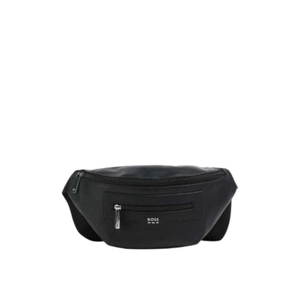 HUGO BOSS LEWYS BLACK LEATHER CROSSBODY BUM BAG RRP £140 BNWT