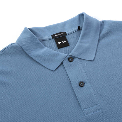 HUGO BOSS PALLAS PIQUE COTTON POLO SHIRT LIGHT PASTEL BLUE 4XL RRP £110 BNWT
