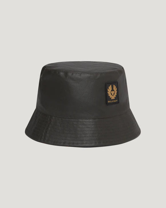 BELSTAFF 6oz WAXED COTTON PHOENIX PATCH BUCKET HAT FADED OLIVE RRP £80 BNWT