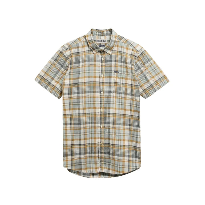 BARBOUR BAYCLIFF SHORT SLEEVE COTTON SHIRT WHISPER WHITE LARGE RRP £65 BNWT