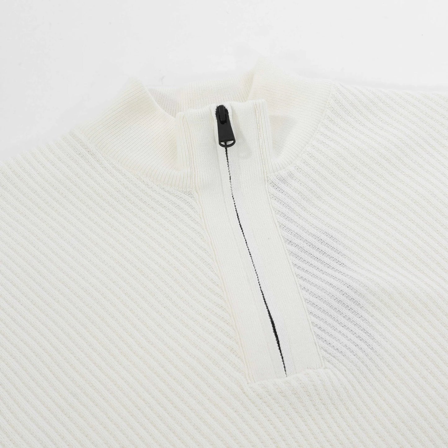 BARBOUR INT DUNE COTTON FUNNEL NECK 1/4 ZIP JUMPER WHISPER WHITE 2XL RRP£120 NEW