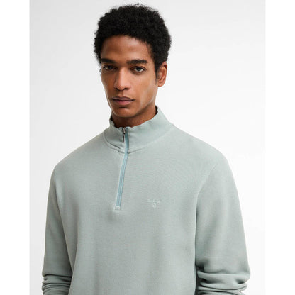 BARBOUR RAVENSWORTH COTTON HALF ZIP JUMPER TEAL BLUE 2XL RRP £100 BNWT