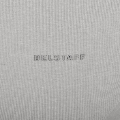 BELSTAFF ALLOY STRETCHY ZIP NECK COTTON POLO SHIRT CEMENT GREY RRP £110 BNWT