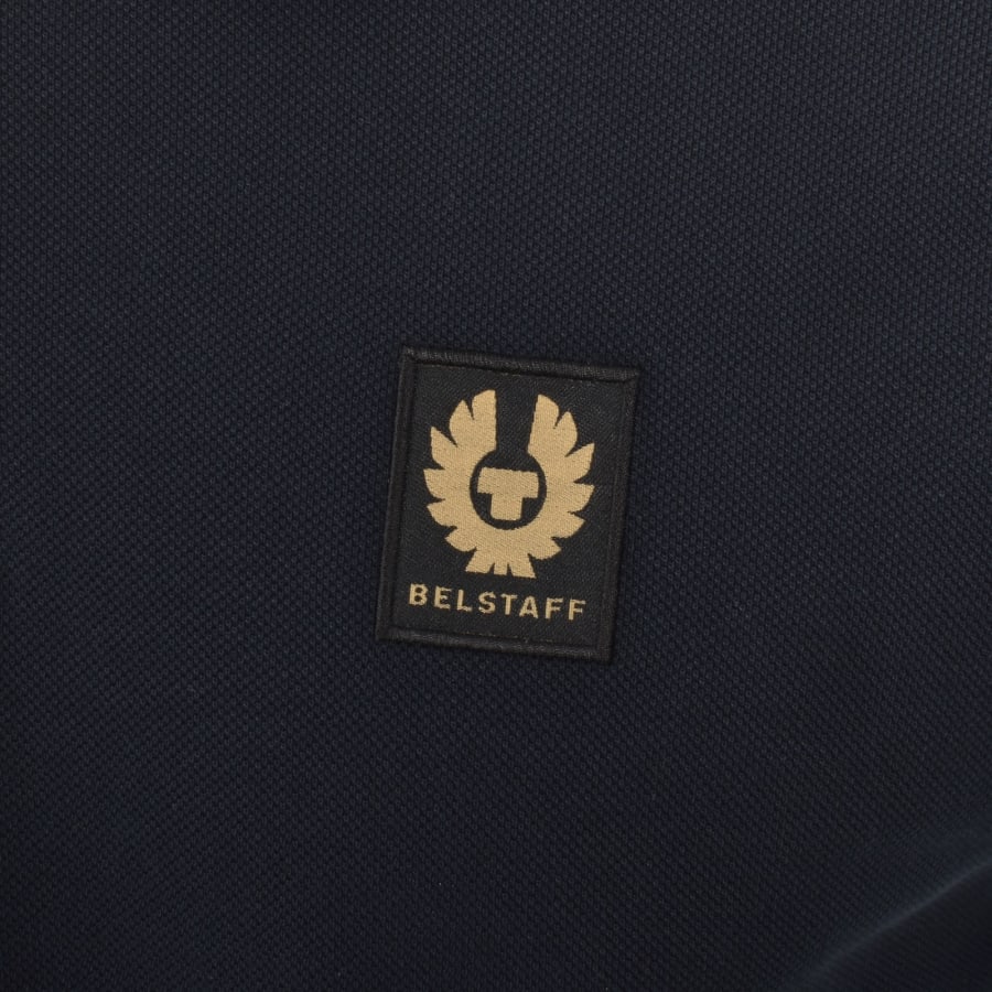 BELSTAFF CONTRAST COLLAR PHOENIX PATCH COTTON POLO SHIRT DARK INK NAVY/SKY BLUE RRP £120 BNWT (Copy)