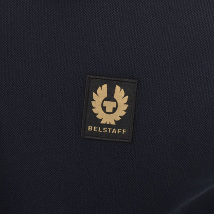 BELSTAFF CONTRAST COLLAR PHOENIX PATCH COTTON POLO SHIRT DARK INK NAVY/SKY BLUE RRP £120 BNWT (Copy)