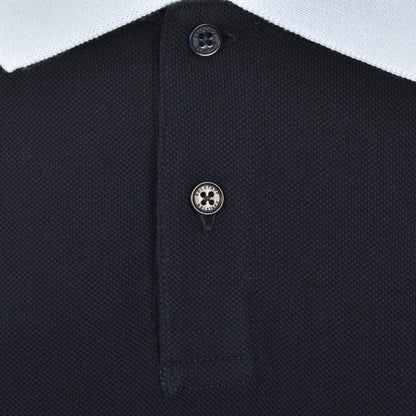 BELSTAFF CONTRAST COLLAR PHOENIX PATCH COTTON POLO SHIRT DARK INK NAVY/SKY BLUE RRP £120 BNWT (Copy)