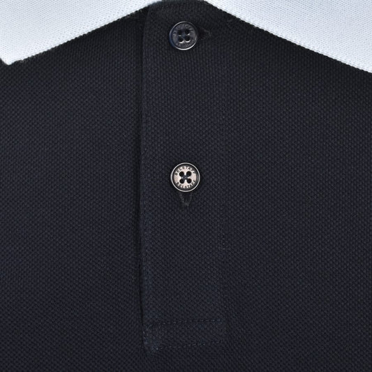 BELSTAFF CONTRAST COLLAR PHOENIX PATCH COTTON POLO SHIRT DARK INK NAVY/SKY BLUE RRP £120 BNWT (Copy)