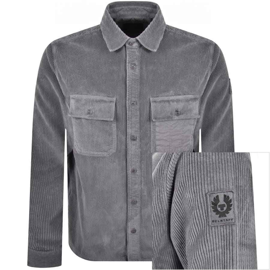 BELSTAFF FALLGATE CORDUROY COTTON SHIRT/OVERSHIRT TORNADO GREY 2XL RRP £225 BNWT