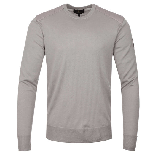 BELSTAFF KERRIGAN CREW NECK MERINO WOOL JUMPER PUMICE RRP £175 BNWT