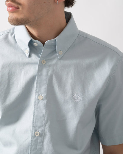 BELSTAFF STREET SHORT SLEEVE COTTON SHIRT SKY BLUE RRP £120 BNWT