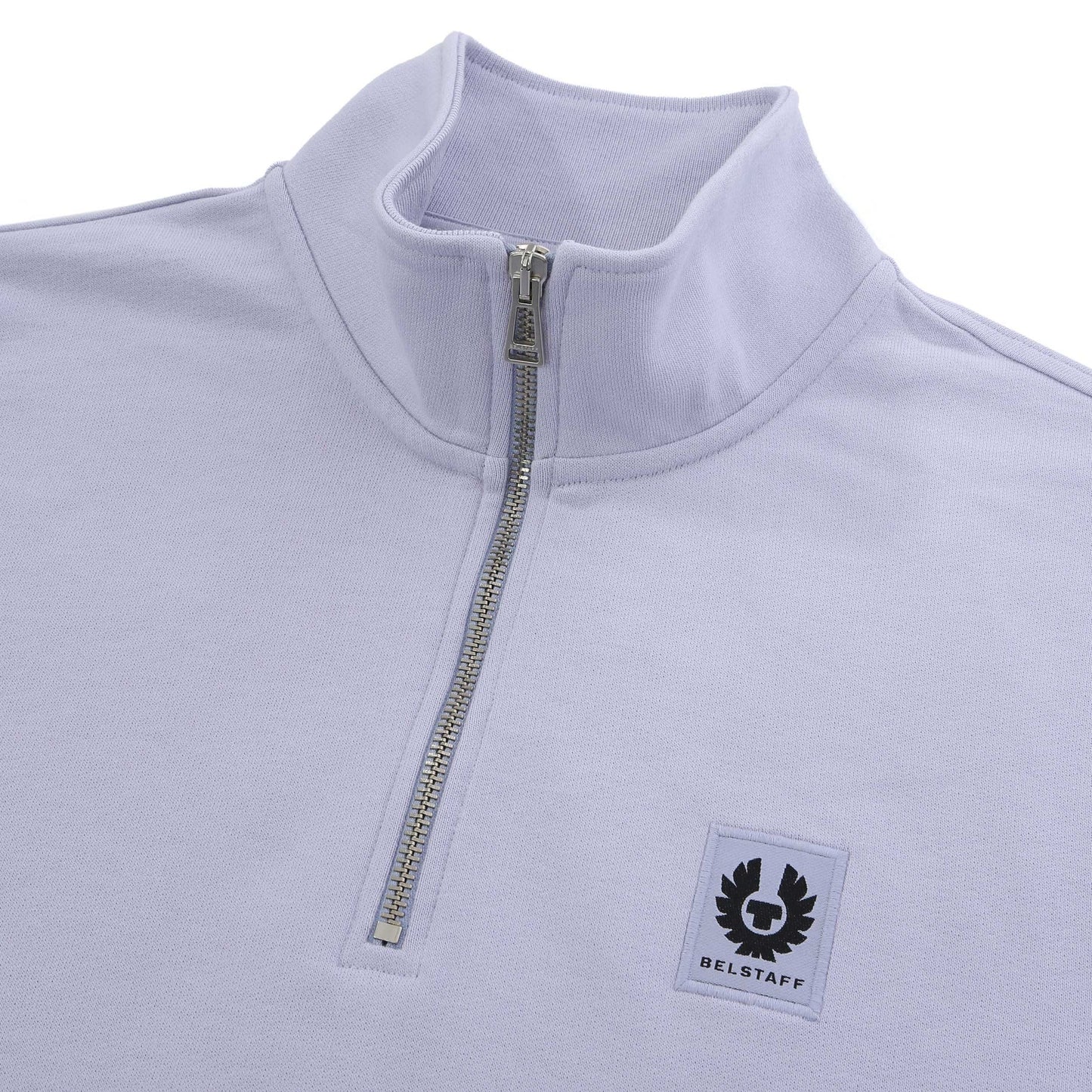 BELSTAFF QUARTER ZIP SWEATSHIRT PALE HEATHER RRP £175 BNWT