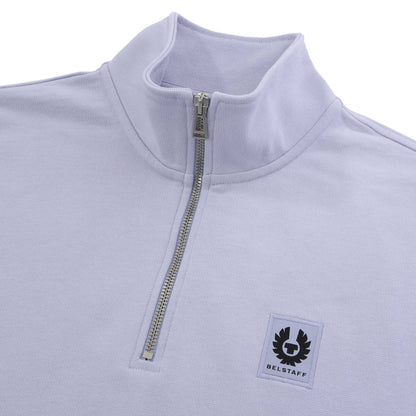 BELSTAFF QUARTER ZIP SWEATSHIRT PALE HEATHER RRP £175 BNWT