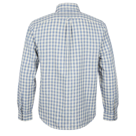BELSTAFF SCALE LINEN BLEND LONG SLEEVE CHECK SHIRT BLUE FLINT 3XL RRP £160 BNWT