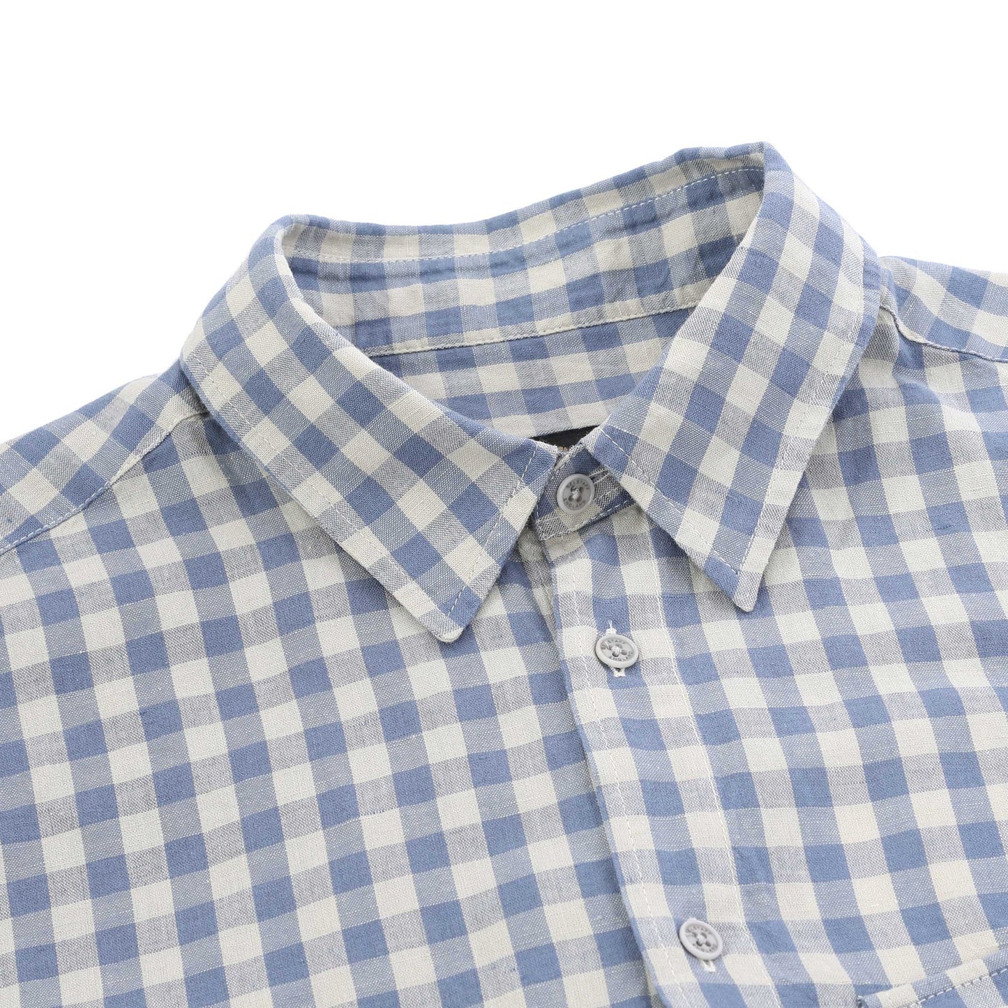 BELSTAFF SCALE LINEN BLEND LONG SLEEVE CHECK SHIRT BLUE FLINT 3XL RRP £160 BNWT