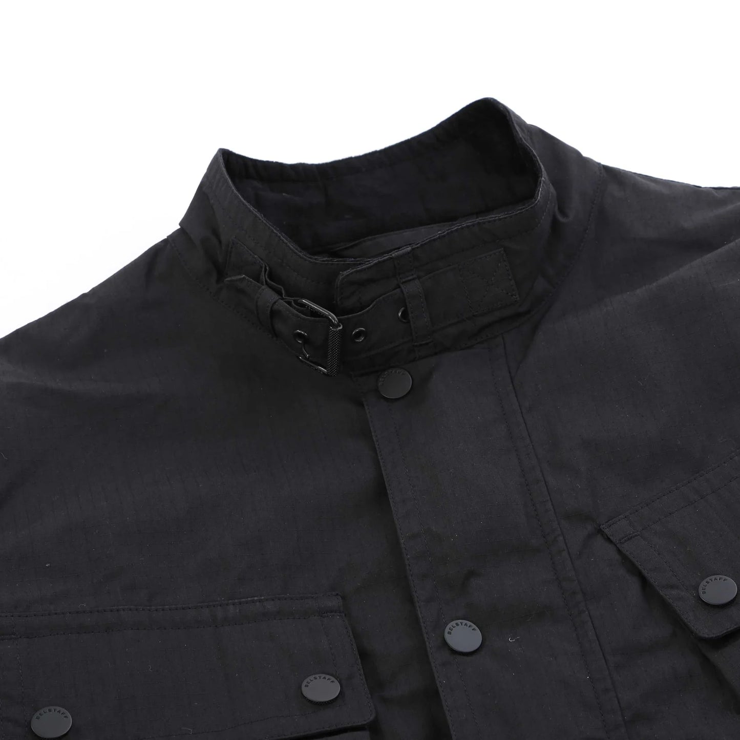 BELSTAFF SERVICE RACEMASTER RIPSTOP COTTON/NYLON JACKET BLACK UK42 XL £450 BNWT