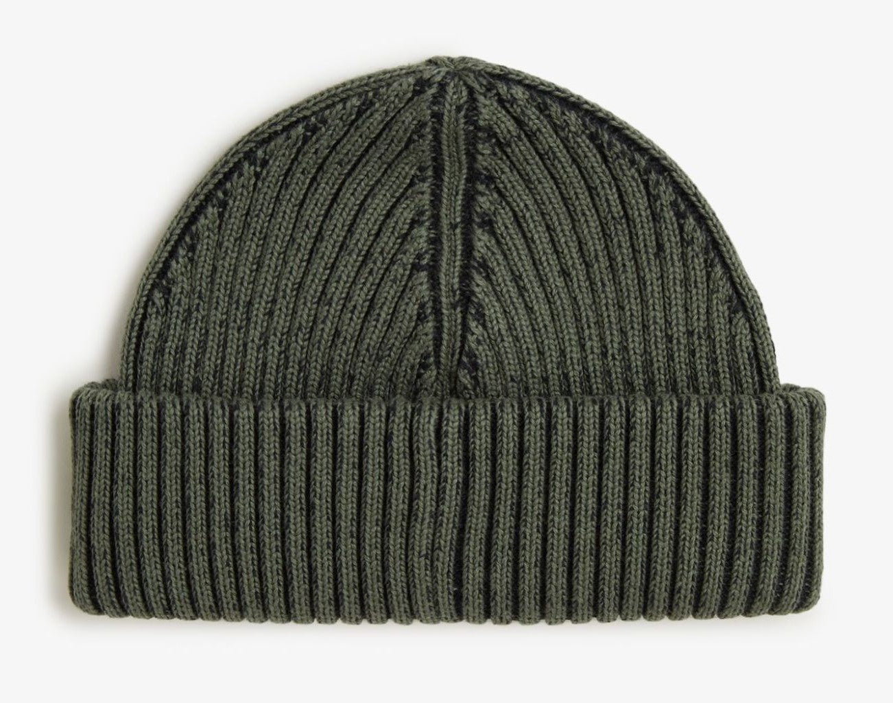 FRED PERRY COMBED COTTON RIBBED BEANIE HAT LAUREL WREATH GREEN RRP £55 BNWT