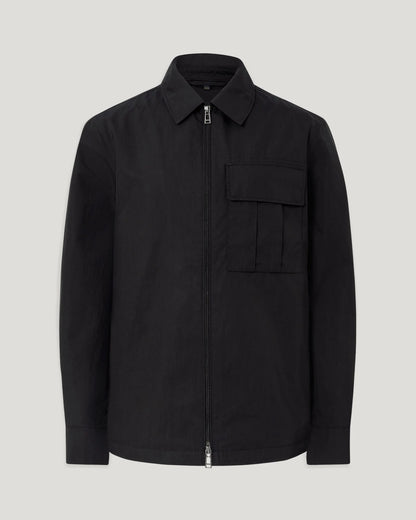 BELSTAFF CARGO COTTON BLEND ZIPPED OVERSHIRT BLACK 2XL RRP £195 BNWT