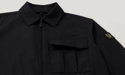 BELSTAFF CARGO COTTON BLEND ZIPPED OVERSHIRT BLACK 2XL RRP £195 BNWT
