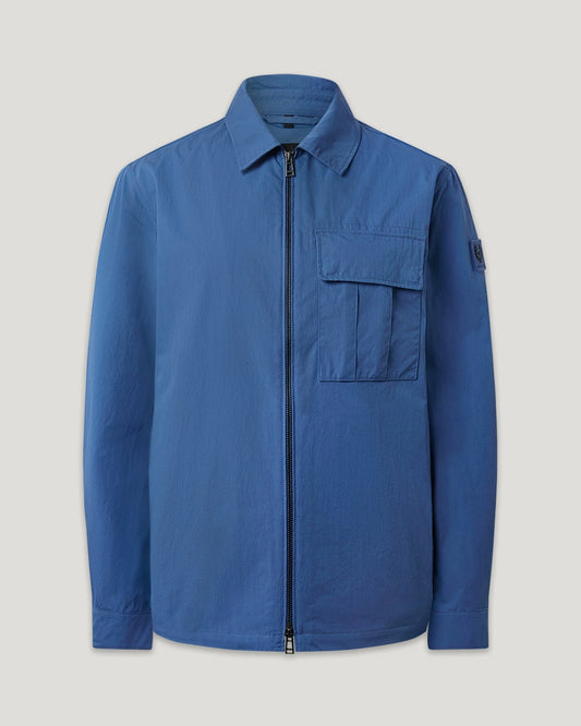 BELSTAFF CARGO TECHNICAL COTTON BLEND OVERSHIRT MARINE BLUE RRP £195 BNWT