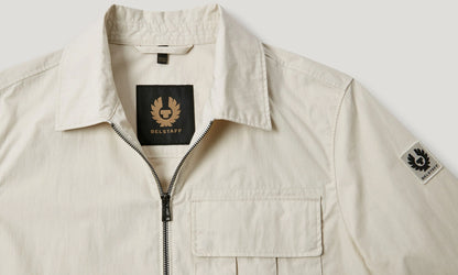 BELSTAFF CARGO TECHNICAL COTTON BLEND OVERSHIRT SILVER BIRCH RRP £195 BNWT