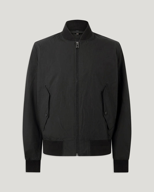 BELSTAFF CARRIER COTTON BLEND BOMBER JACKET BLACK UK38 MEDIUM RRP £250 BNWT