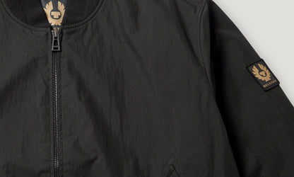 BELSTAFF CARRIER COTTON BLEND BOMBER JACKET BLACK UK38 MEDIUM RRP £250 BNWT