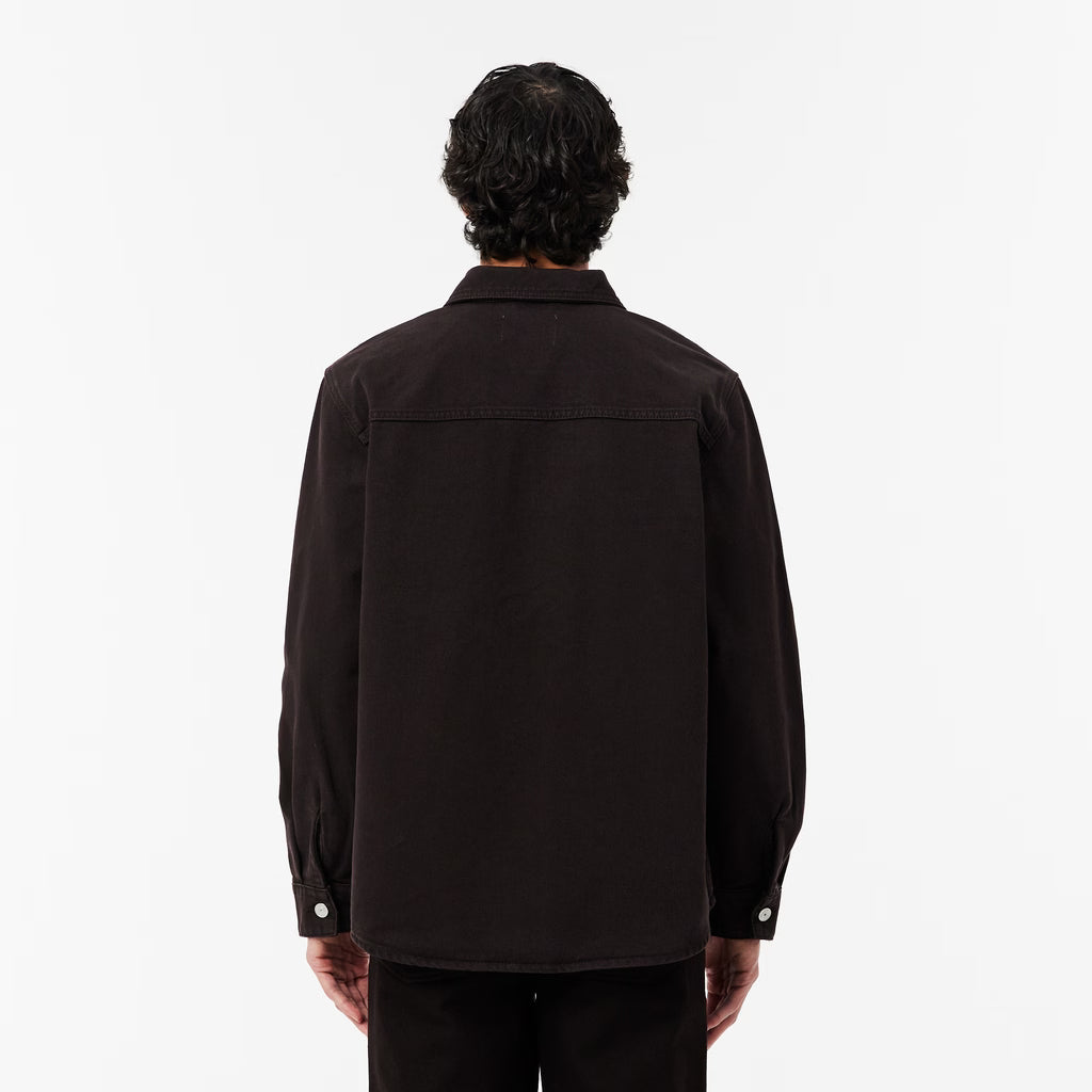 LACOSTE HEAVYWEIGHT DENIM RELAXED FIT OVERSHIRT JACKET BROWN XL RRP £160 BNWT
