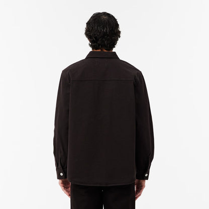LACOSTE HEAVYWEIGHT DENIM RELAXED FIT OVERSHIRT JACKET BROWN XL RRP £160 BNWT
