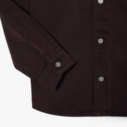 LACOSTE HEAVYWEIGHT DENIM RELAXED FIT OVERSHIRT JACKET BROWN XL RRP £160 BNWT