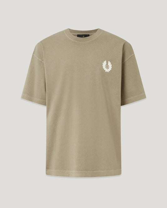 BELSTAFF COMPETITION HEAVY COTTON T-SHIRT DARK SAND 2XL RRP £80 BNWT