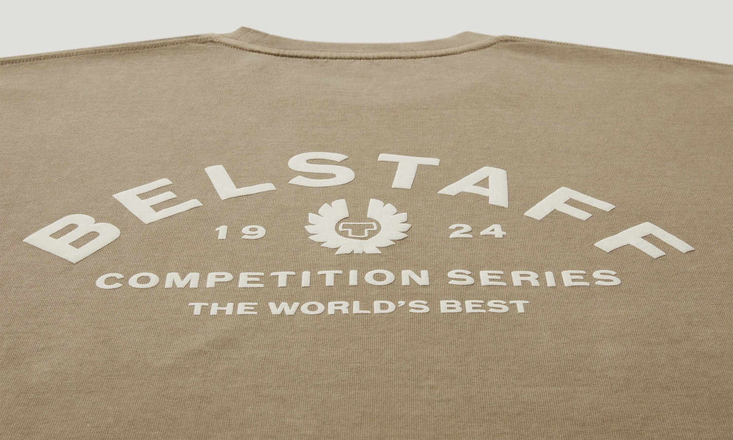 BELSTAFF COMPETITION HEAVY COTTON T-SHIRT DARK SAND 2XL RRP £80 BNWT