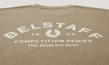 BELSTAFF COMPETITION HEAVY COTTON T-SHIRT DARK SAND 2XL RRP £80 BNWT