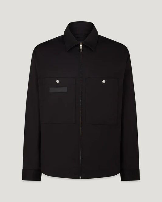 BELSTAFF COMPETITION COTTON TWILL OVERSHIRT BLACK LARGE RRP £225 BNWT