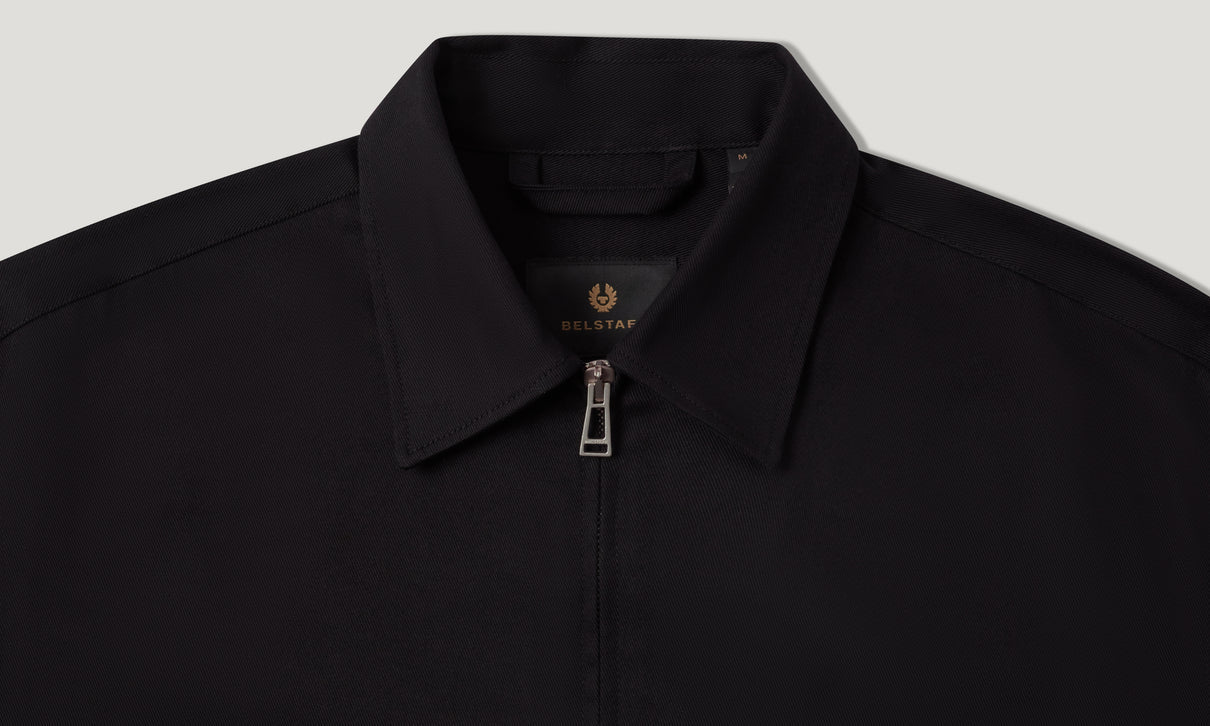 BELSTAFF COMPETITION COTTON TWILL OVERSHIRT BLACK LARGE RRP £225 BNWT