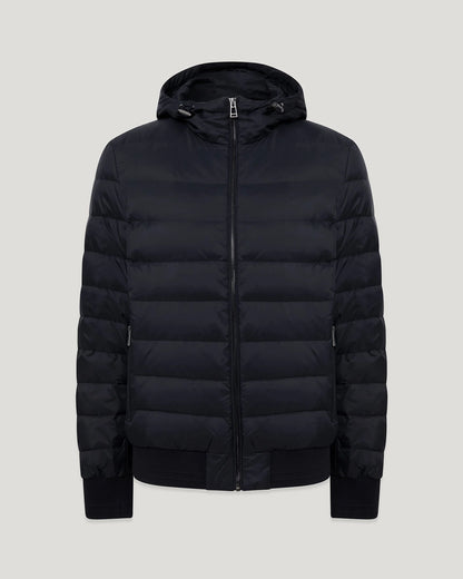 BELSTAFF CONTROL DOWN PUFFA HOODED BOMBER JACKET DARK INK UK54 2XL RRP £350 BNWT