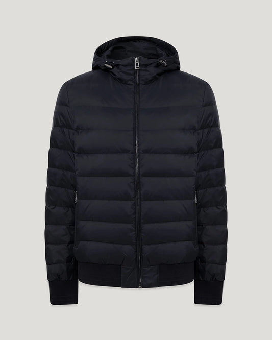 BELSTAFF CONTROL DOWN PUFFA HOODED BOMBER JACKET DARK INK UK54 2XL RRP £350 BNWT