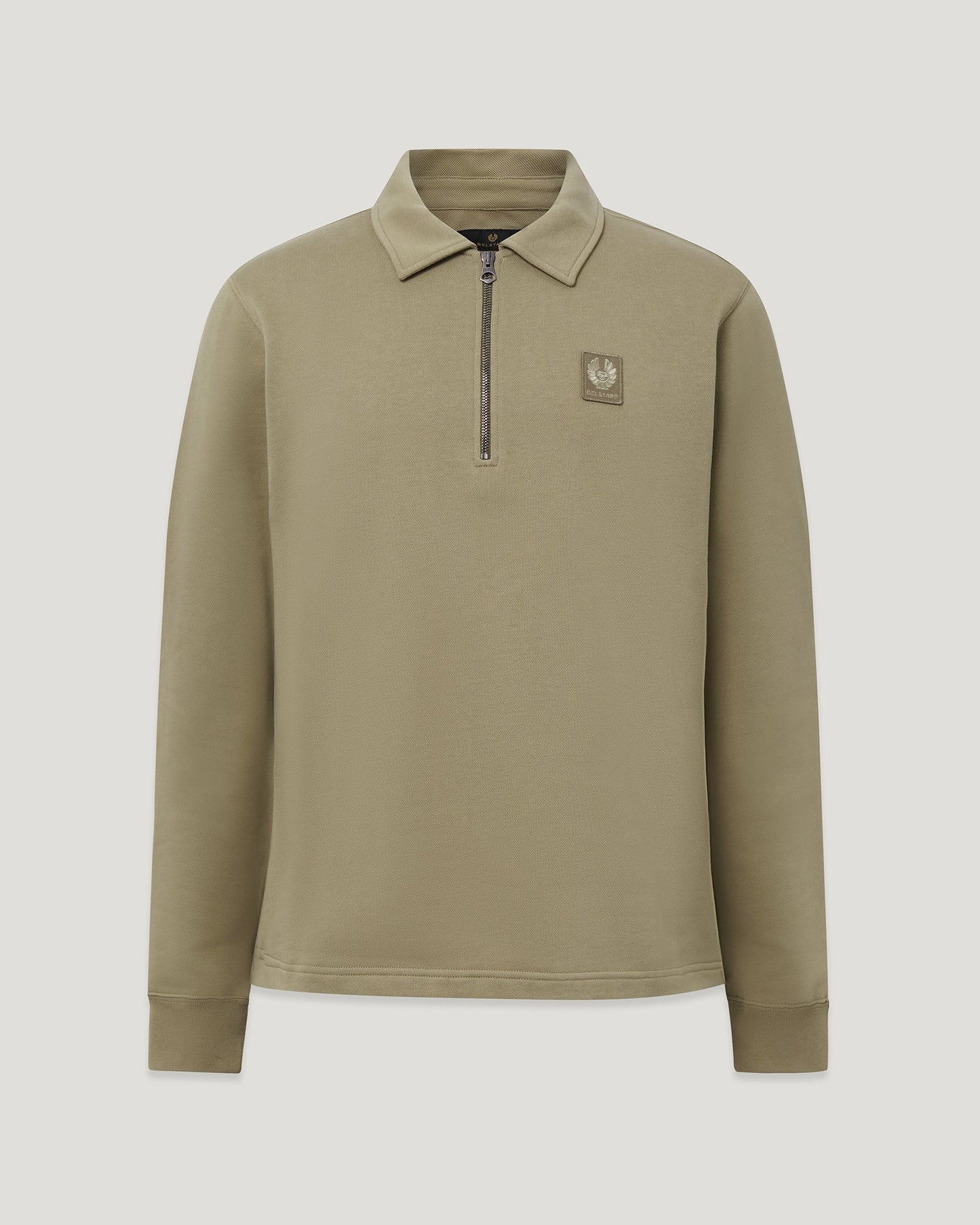 BELSTAFF CURATOR QUARTER ZIP COTTON SWEATSHIRT FATIGUE GREEN XL RRP £180 NEW