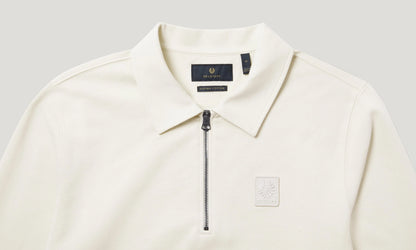 BELSTAFF CURATOR QUARTER ZIP COTTON SWEATSHIRT SILVER BIRCH RRP £180 NEW