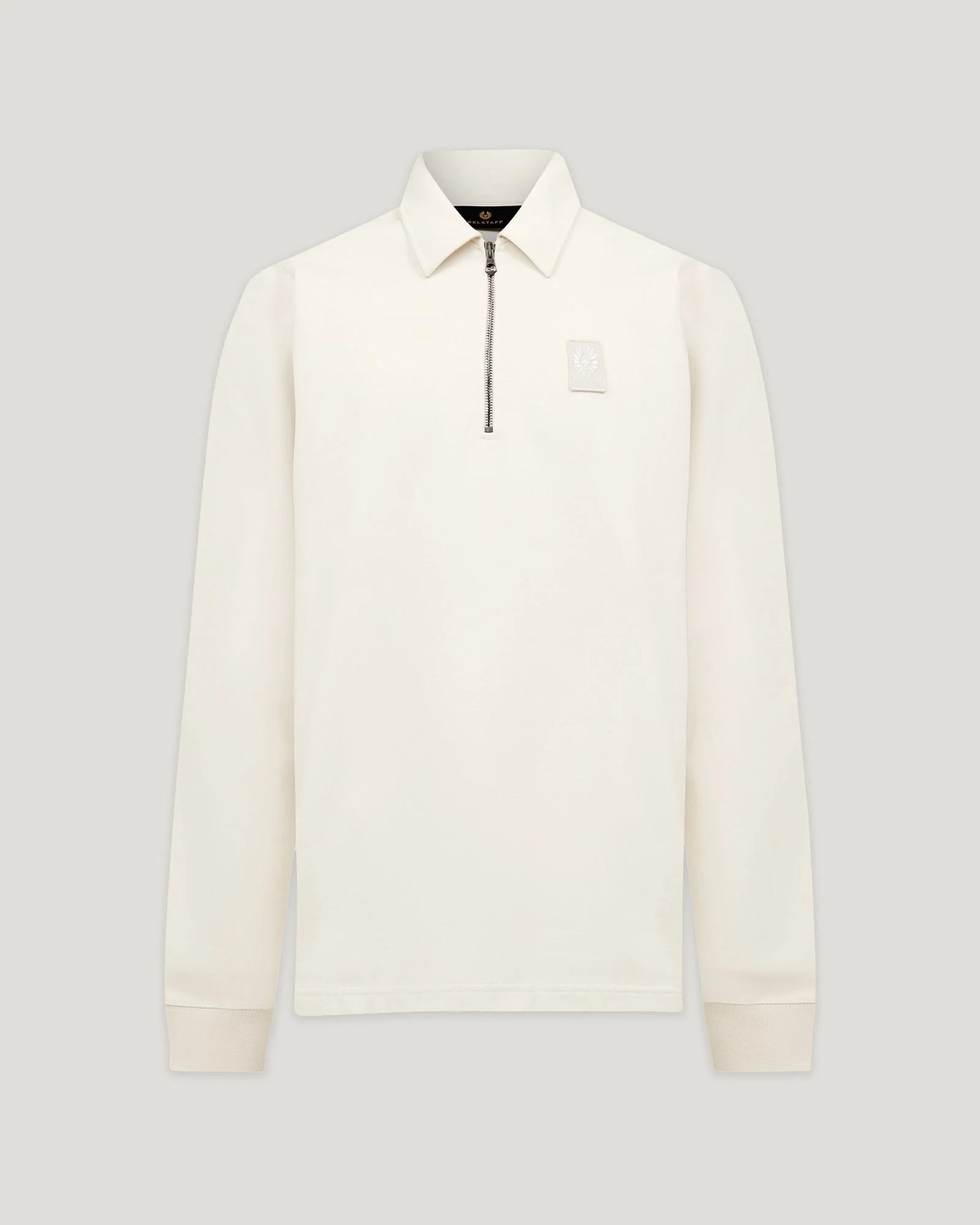 BELSTAFF CURATOR QUARTER ZIP COTTON SWEATSHIRT SILVER BIRCH RRP £180 NEW