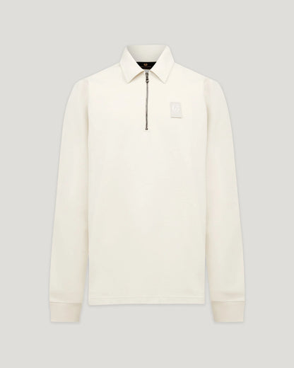 BELSTAFF CURATOR QUARTER ZIP COTTON SWEATSHIRT SILVER BIRCH RRP £180 NEW