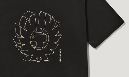 BELSTAFF DECONSTRUCTED COTTON T-SHIRT IN BLACK M RRP £60 BNWT